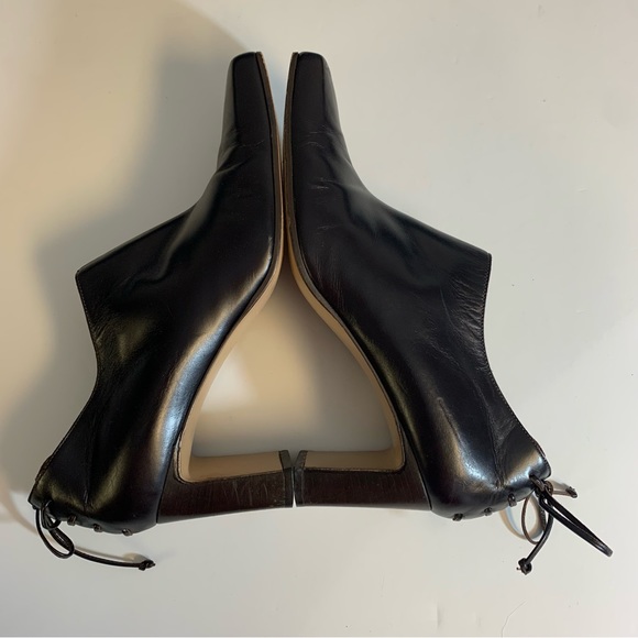 Bottega Veneta Brown Leather Heel Lace Ankle Shoes Boots Size 10 - Picture 5 of 15